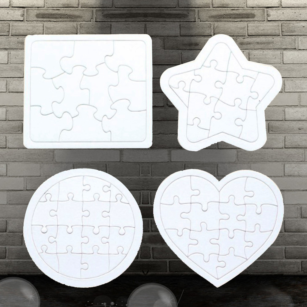 Puzzle Blank White - 4 Pezzi di Puzzle Bianchi per