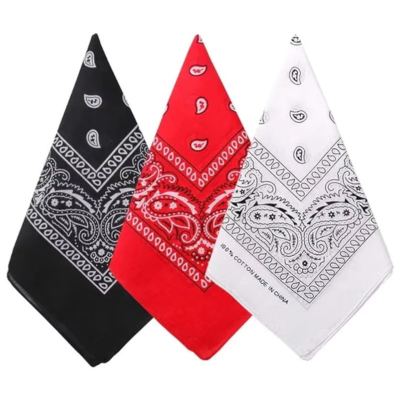 Bandana Blank White - 1 Pezzo Sciarpa Hip Hop Stile