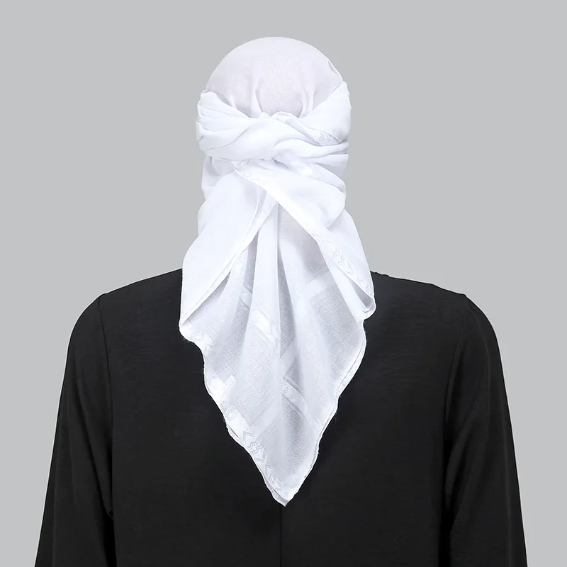 Bandana Blank White - Islam Sciarpa quadrata bianca Uomo Shemagh